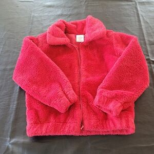 Cozy Red Teddy  Kids Jacket Size 8 for your mini Valentine!
